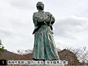 [1]長崎市風頭公園内にある「坂本龍馬之像」