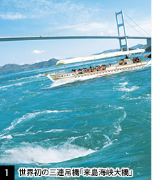 [1]世界初の三連吊橋「来島海峡大橋」