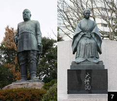 （７）西郷隆盛と天璋院篤姫の銅像